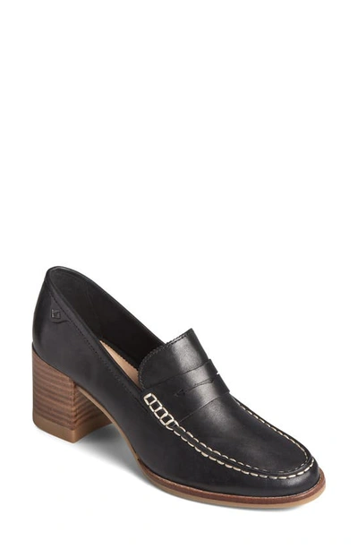 Shop Sperry Seaport Penny Loafer Pump In Black
