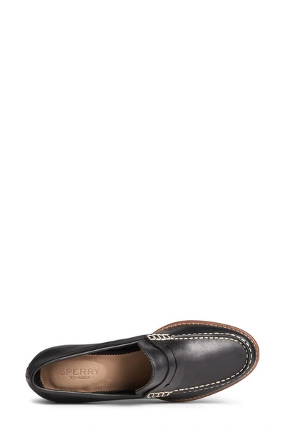 Shop Sperry Seaport Penny Loafer Pump In Black