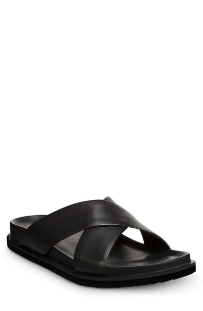 Shop Allen Edmonds Del Mar Leather Slide Sandal In Black