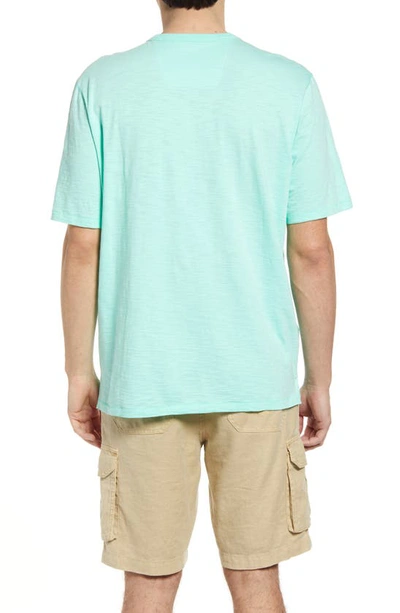 Shop Tommy Bahama Bali Beach Crewneck T-shirt In Turquoise Cabbage