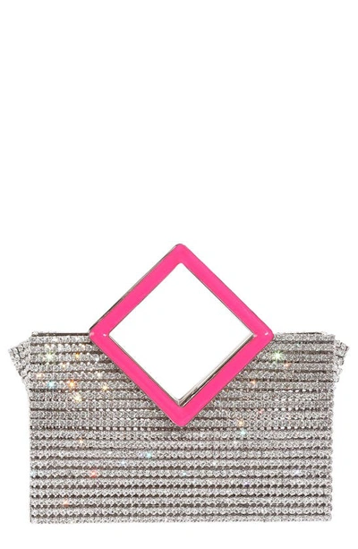 L'alingi Cup Chain Top Handle Bag In Neon Pink/ Silver
