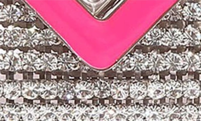 L'alingi Cup Chain Top Handle Bag In Neon Pink/ Silver