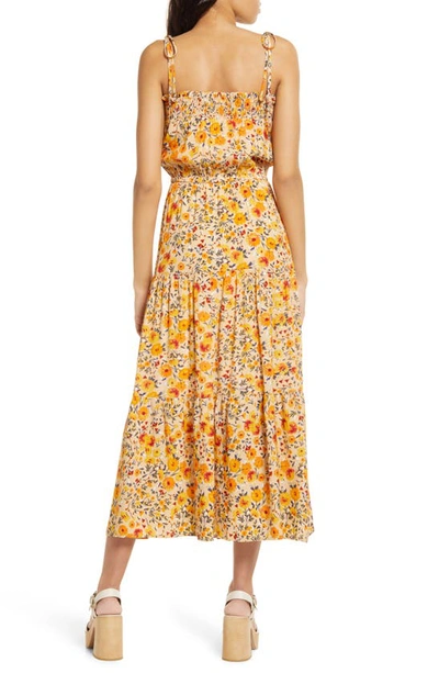 Shop Lost + Wander Somerset Floral Print Maxi Dress In Yellow Floral