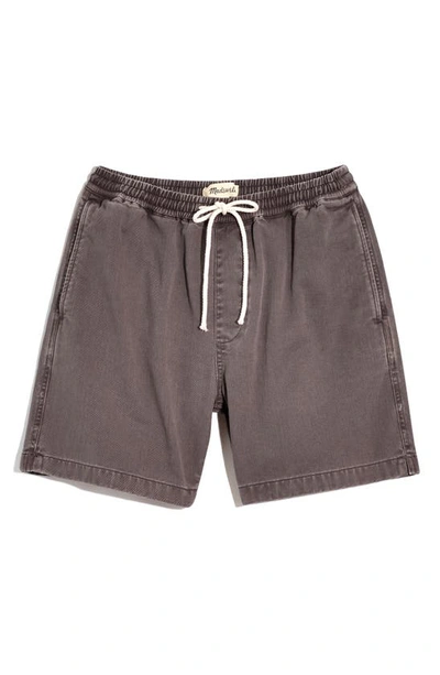 Shop Madewell Cotton Everywhere Shorts In Coastal Granite