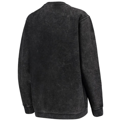 Shop Pressbox Black Purdue Boilermakers Comfy Cord Vintage Wash Basic Arch Pullover Sweatshirt