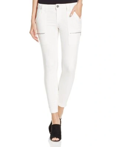 Shop Joie Park Skinny Ankle Zip Pants In Winter White