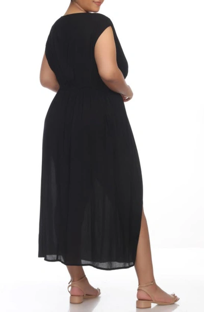 Shop Boho Me Maxi Cover Up Dress In Black