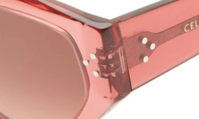 Shop Celine Bold 3 Dots 54mm Cat Eye Sunglasses In Pink / Gradient Bordeaux