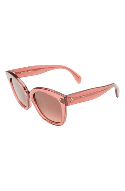 Shop Celine Bold 3 Dots 54mm Gradient Square Sunglasses In Pink / Gradient Bordeaux