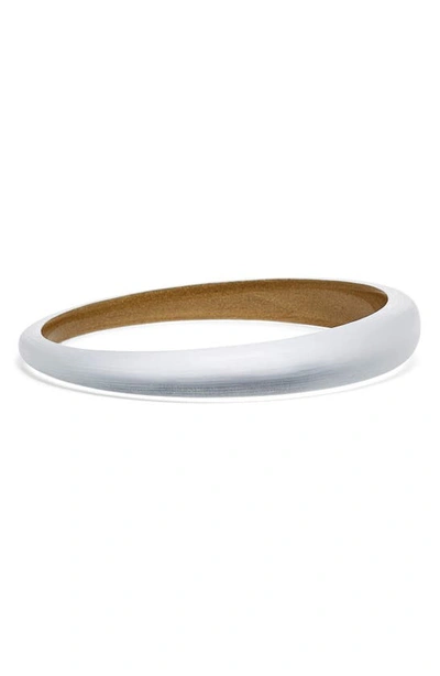 Shop Alexis Bittar 'lucite®' Skinny Tapered Bangle In Silver