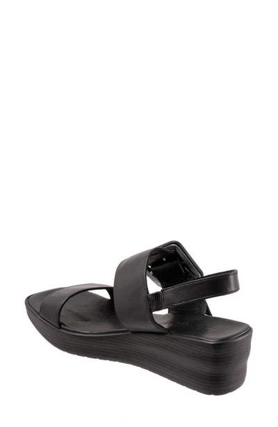 Shop Bueno Marcia Slingback Wedge Sandal In Black