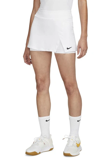 Shop Nike Court Victory Dri-fit Tennis Skort In White/ Black
