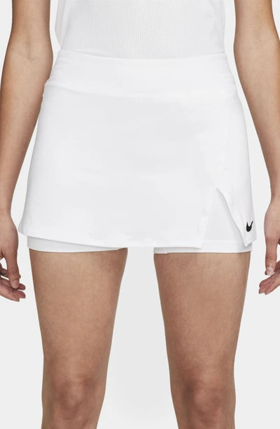 Shop Nike Court Victory Dri-fit Tennis Skort In White/ Black