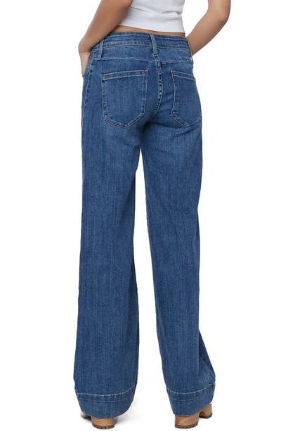 Hint Of Blu High Waist Wide Leg Jeans In Yacht Blue Dark