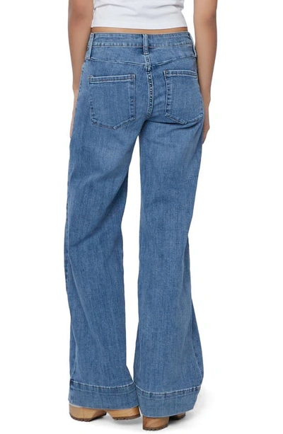 Hint Of Blu High Waist Wide Leg Jeans In Yacht Blue Light