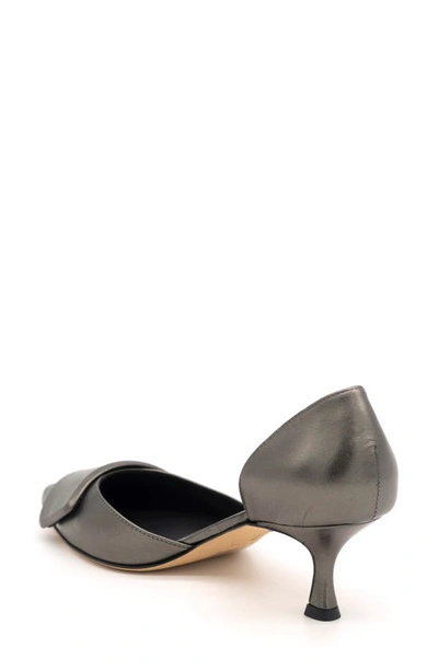 Shop Something Bleu Sloane Pointed Toe D'orsay Pump In Pewter Nappa
