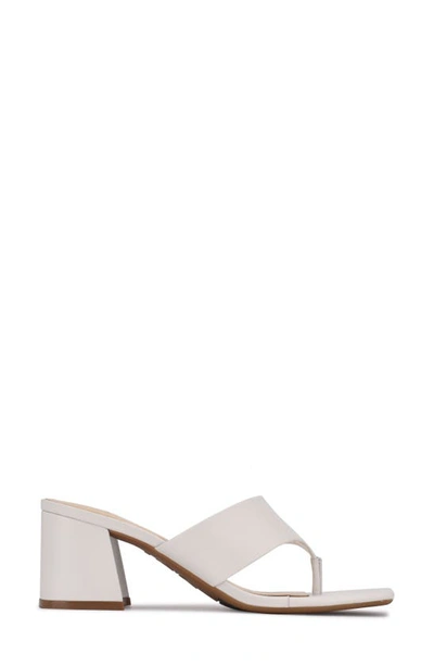 Shop Nine West Gelina Slide Sandal In White Leather
