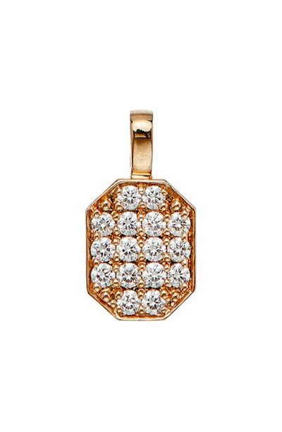 Shop Sethi Couture Small Pav� Diamond Tag Pendant In 18k Rg