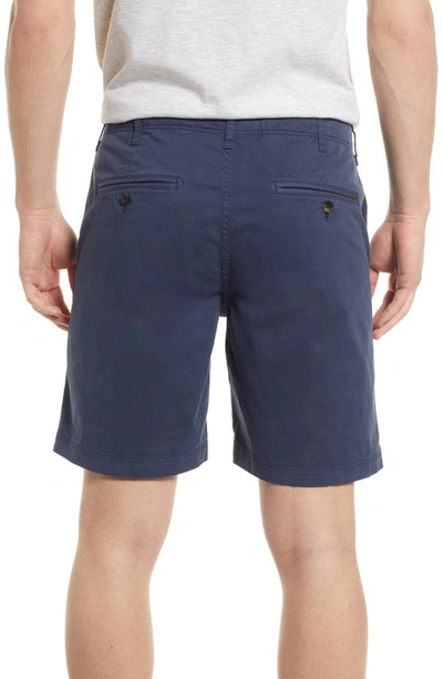 Shop Billy Reid Cotton Blend Chino Shorts In Dress Blues