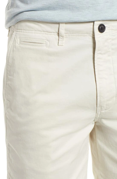 Shop Billy Reid Cotton Blend Chino Shorts In Eggshell