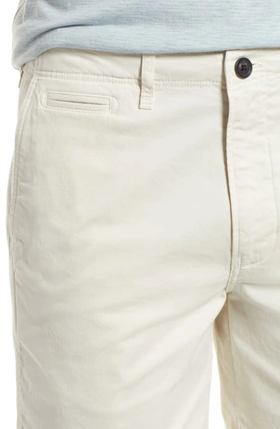 Billy Reid Cotton Blend Chino Shorts In Eggshell