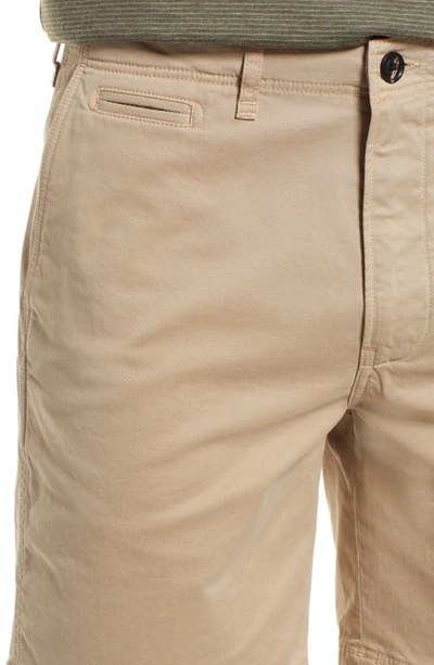 Billy Reid Cotton Blend Chino Shorts In Khaki