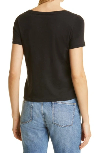 Shop Atm Anthony Thomas Melillo V-neck Cotton Jersey T-shirt In Black