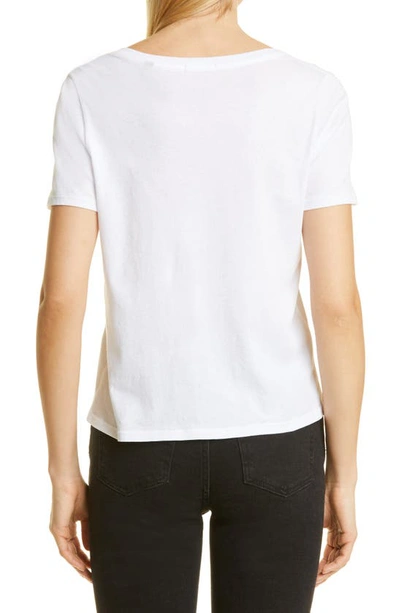 Shop Atm Anthony Thomas Melillo V-neck Cotton Jersey T-shirt In White