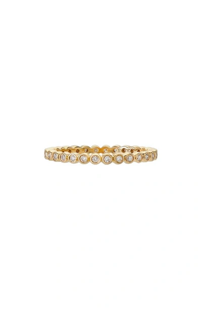 Shop Sethi Couture Mini Bezel Diamond Band Ring In 18k Yg