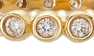 Shop Sethi Couture Mini Bezel Diamond Band Ring In 18k Yg