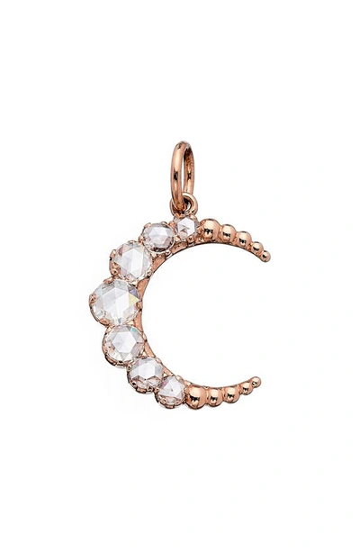 Shop Sethi Couture Large Crescent Pendant In 18k Rg