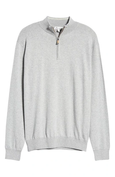 Shop Peter Millar Crest Quarter Zip Pullover In British Grey