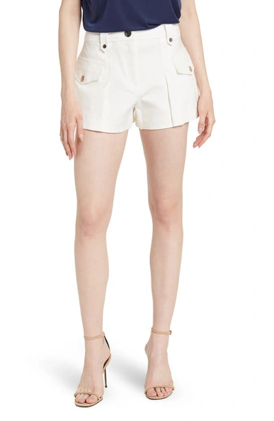 Shop Ramy Brook Asher Cotton Blend Shorts In Ivory