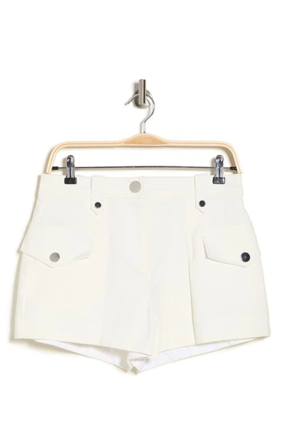 Shop Ramy Brook Asher Cotton Blend Shorts In Ivory