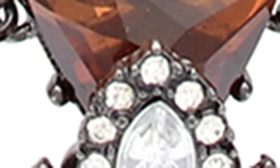 Shop Olivia Welles Adela Crystal Detail Necklace In Silver / Blue
