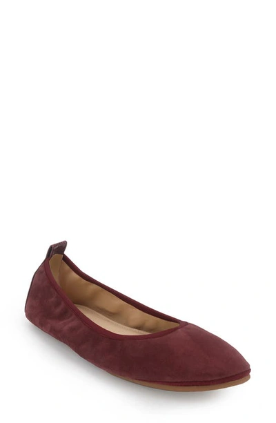 Shop Yosi Samra Vienna Foldable Ballet Flat In Amarena