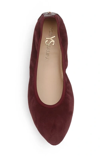 Shop Yosi Samra Vienna Foldable Ballet Flat In Amarena