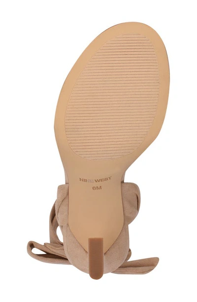 Nine West Kelsie Ankle Tie Sandal In Beige