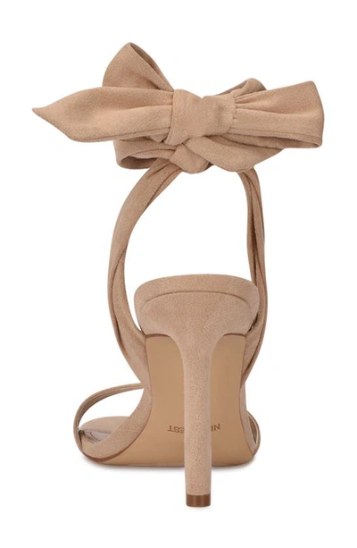 Nine West Kelsie Ankle Tie Sandal In Beige