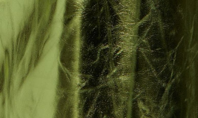 Amy Lynn High Rise Fluid Metallic Pants In Iridescent Green In Lime