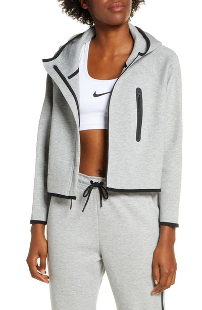 Shop Nike Tech Fleece Cape In Dark Grey Heather/ Black