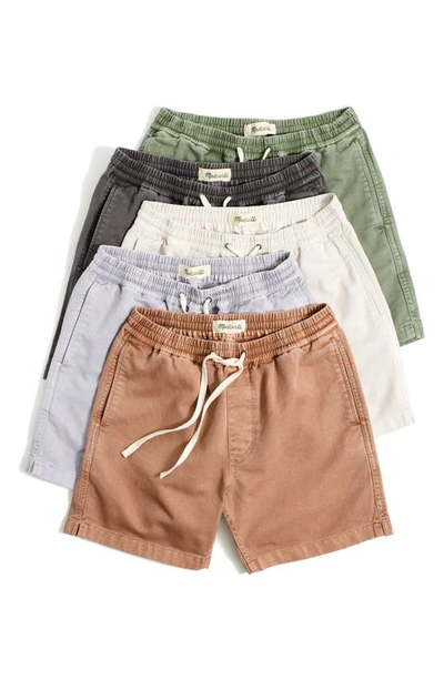 Shop Madewell Cotton Everywhere Shorts In Faded Lavender