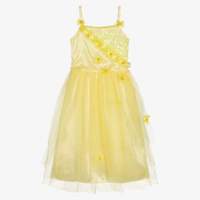 Shop Souza Girls Yellow Tulle Floral Dress