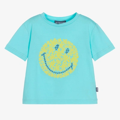 Shop Vilebrequin Boys Blue Smiley T-shirt