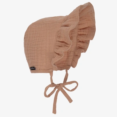 Shop Elodie Beige Cotton Bonnet