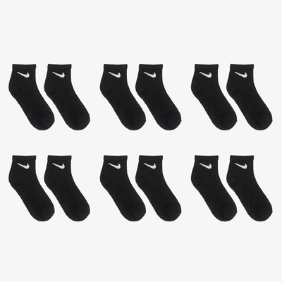 Shop Nike Black Ankle Socks (6 Pack)