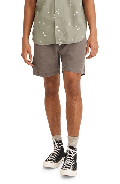 Shop Madewell Cotton Everywhere Shorts In Coastal Granite