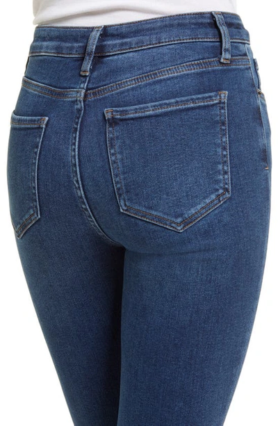 Shop Rails The Larchmont Raw Hem High Waist Ankle Skinny Jeans In Baltic Blue