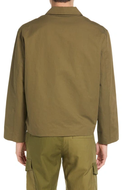 Shop Frame Cotton & Linen Jacket In Rifle Green