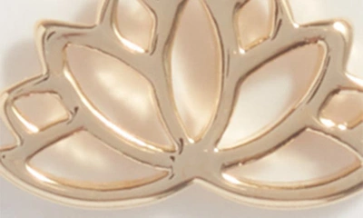 Shop Estella Bartlett Lotus Flower Pendant Necklace In Gold Plated